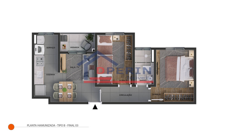 Imagem Apartamento com 2 Quartos à Venda, 46 m² em Parque Fehr - São Carlos