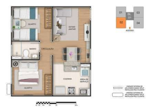 Imagem Apartamento com 2 Quartos à Venda, 42 m² em Colinas - Londrina Imagem Apartamento com 2 Quartos à Venda, 42 m² em Colinas - Londrina