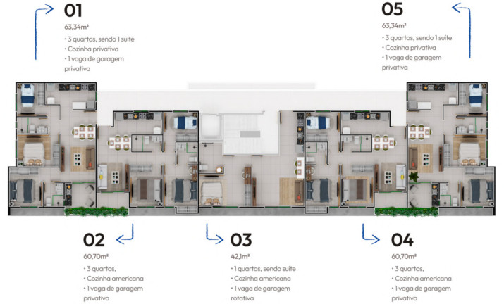 Imagem Apartamento com 1 Quarto à Venda, 42 m² em Estados - João Pessoa