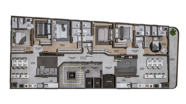 Imagem Apartamento com 3 Quartos à Venda, 92 m² em Praia Brava De Itajaí - Itajaí Imagem Apartamento com 3 Quartos à Venda, 92 m² em Praia Brava De Itajaí - Itajaí