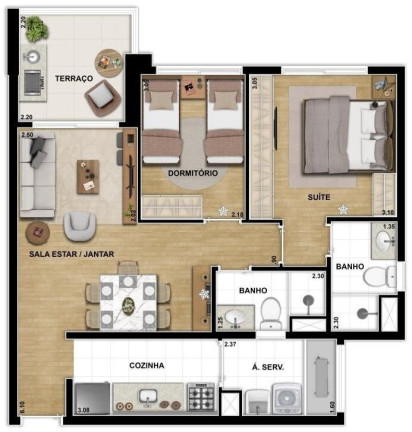 Imagem Apartamento com 3 Quartos à Venda, 122 m² em Vila Santa Catarina - São Paulo Imagem Apartamento com 3 Quartos à Venda, 122 m² em Vila Santa Catarina - São Paulo