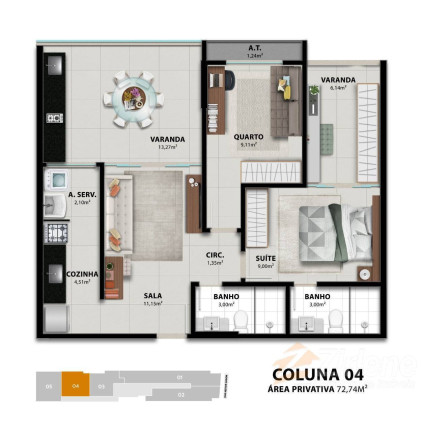 Imagem Apartamento com 2 Quartos à Venda, 65 m² em Muquiçaba - Guarapari