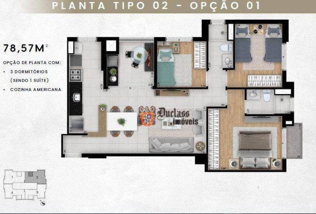 Imagem Apartamento com 3 Quartos à Venda, 77 m² em Jardim Guanabara - Campinas Imagem Apartamento com 3 Quartos à Venda, 77 m² em Jardim Guanabara - Campinas