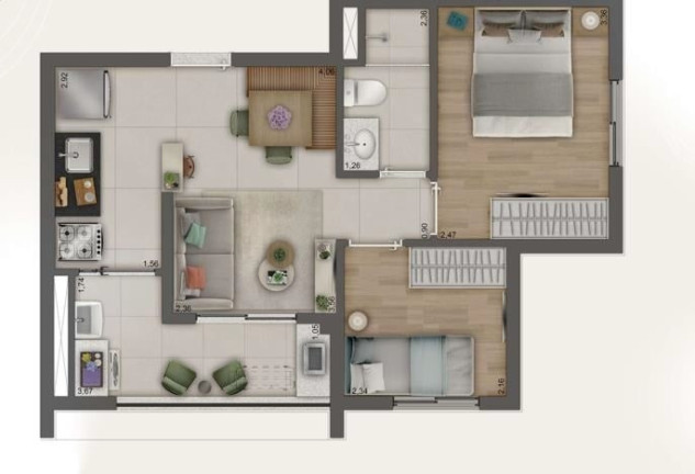 Imagem Apartamento com 2 Quartos à Venda, 49 m² em Barra Funda - São Paulo
