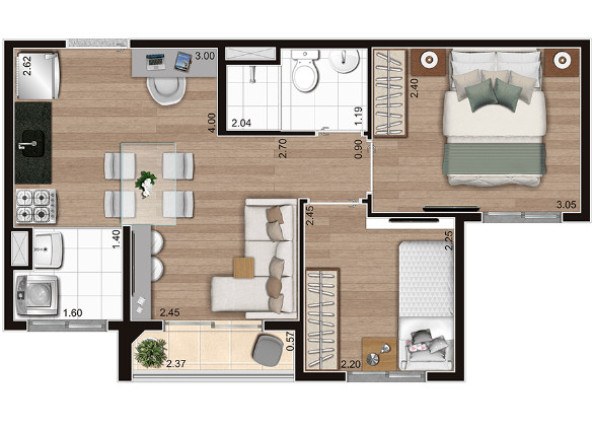 Imagem Apartamento com 2 Quartos à Venda, 37 m² em Jardim Helena - São Paulo