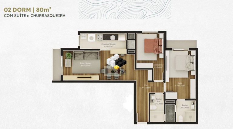 Imagem Apartamento com 1 Quarto à Venda, 72 m² em Vila Prinstrop - Gramado