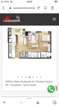 Imagem Apartamento com 2 Quartos à Venda, 65 m² em Campestre - Santo André