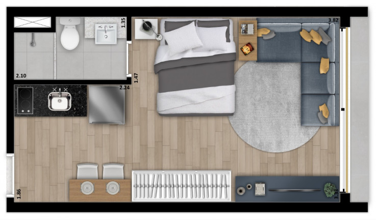 Imagem Studio com 1 Quarto à Venda, 24 m² em Vila Madalena - São Paulo