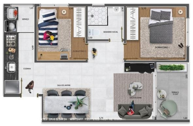 Imagem Apartamento com 1 Quarto à Venda, 36 m² em Vila Carrão - São Paulo