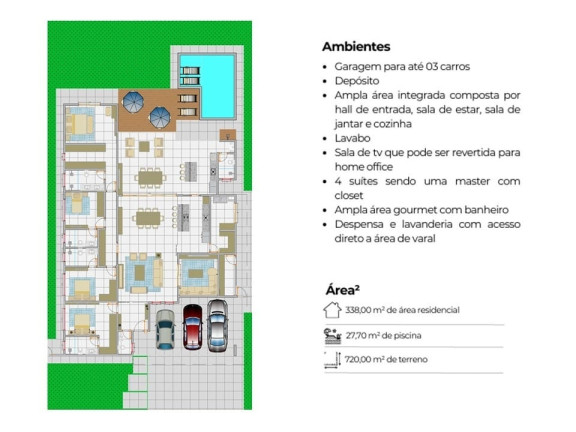 Imagem Casa de Condomínio com 4 Quartos à Venda, 365 m² em Alto Do Cardoso - Pindamonhangaba