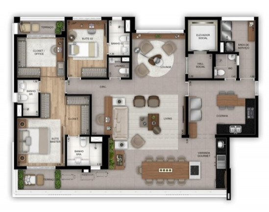 Foto do imóvel Apartamento com 3 Quartos à Venda, 160 m² em Vila Nova Conceição - São Paulo