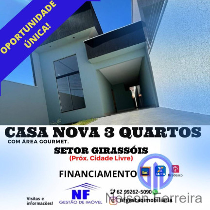 Casa com 3 Quartos à Venda, 180 m² em Jardim Dos Girassóis - Aparecida De Goiânia