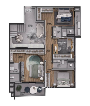 Imagem Apartamento com 2 Quartos à Venda, 60 m² em Itajuba - Barra Velha Imagem Apartamento com 2 Quartos à Venda, 60 m² em Itajuba - Barra Velha
