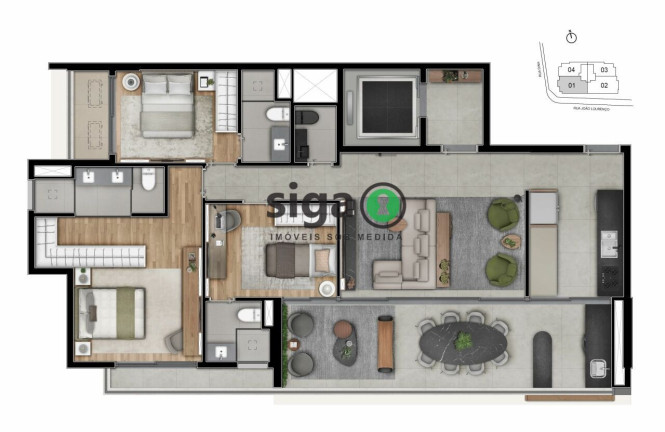Imagem Apartamento com 3 Quartos à Venda, 126 m² em Vila Nova Conceição - São Paulo Imagem Apartamento com 3 Quartos à Venda, 126 m² em Vila Nova Conceição - São Paulo