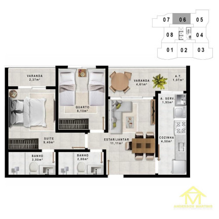 Imagem Apartamento com 2 Quartos à Venda, 57 m² em Suacu - Aracruz