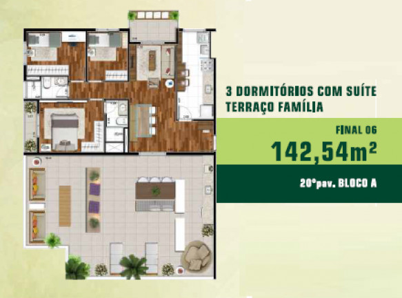 Imagem Apartamento com 1 Quarto à Venda, 57 m² em Jardim Tupanci - Barueri