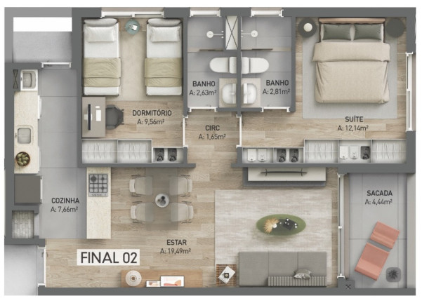 Imagem Apartamento com 2 Quartos à Venda, 72 m² em Petrópolis - Porto Alegre
