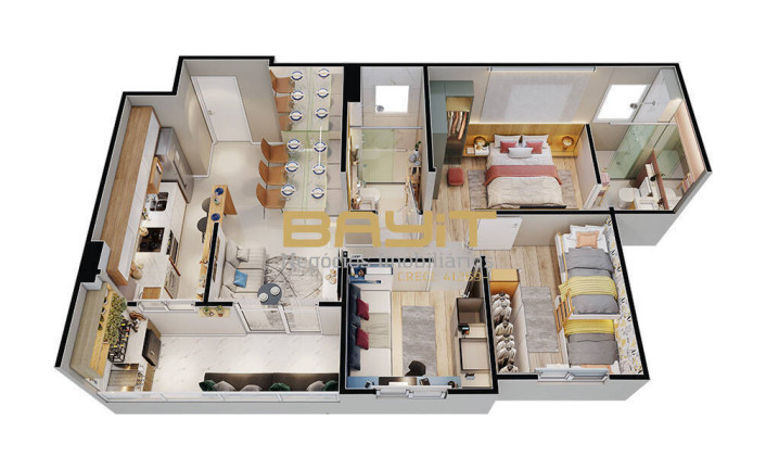 Imagem Apartamento com 3 Quartos à Venda, 60 m² em Jardim Carlos Gomes - Jundiaí