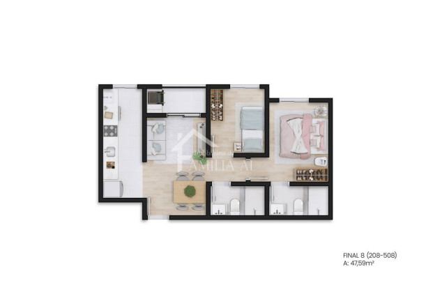 Imagem Apartamento com 2 Quartos à Venda, 54 m² em Itaum - Joinville Imagem Apartamento com 2 Quartos à Venda, 54 m² em Itaum - Joinville