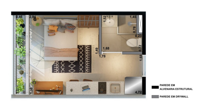 Imagem Apartamento com 1 Quarto à Venda, 41 m² em Santa Cecília - São Paulo