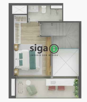 Imagem Apartamento com 1 Quarto à Venda, 58 m² em Brooklin - São Paulo Imagem Apartamento com 1 Quarto à Venda, 58 m² em Brooklin - São Paulo