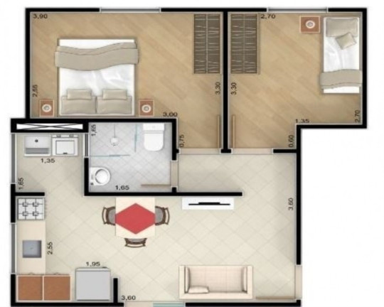 Imagem Apartamento com 2 Quartos à Venda, 45 m² em Vila Nova Sorocaba - Sorocaba
