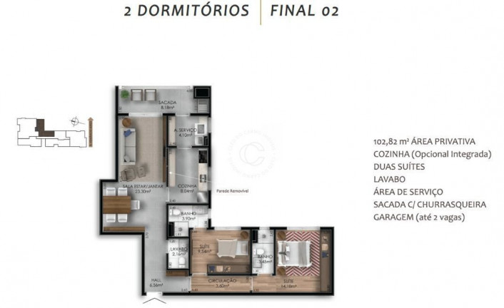 Imagem Apartamento com 2 Quartos à Venda, 116 m² em Centro - Santa Maria Imagem Apartamento com 2 Quartos à Venda, 116 m² em Centro - Santa Maria