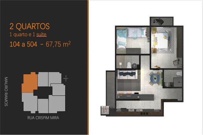 Imagem Imóvel com 2 Quartos à Venda,  em Centro - Florianópolis