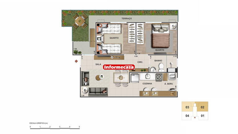 Imagem Imóvel com 2 Quartos à Venda, 42 m² em Campo Grande - Rio De Janeiro