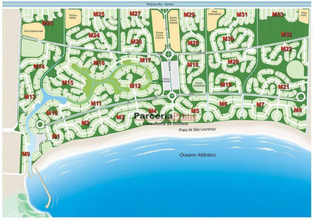 Terreno à Venda, 486 m² em Riviera Módulo 16 - Bertioga