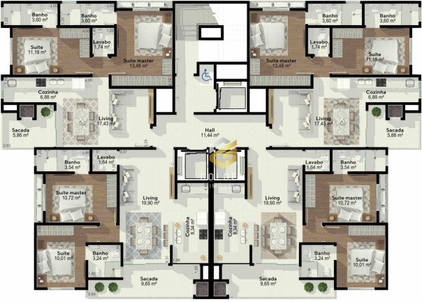 Imagem Apartamento com 2 Quartos à Venda, 72 m² em Perequê - Porto Belo Imagem Apartamento com 2 Quartos à Venda, 72 m² em Perequê - Porto Belo