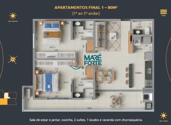 Imagem Apartamento com 2 Quartos à Venda, 80 m² em Tenório - Ubatuba Imagem Apartamento com 2 Quartos à Venda, 80 m² em Tenório - Ubatuba