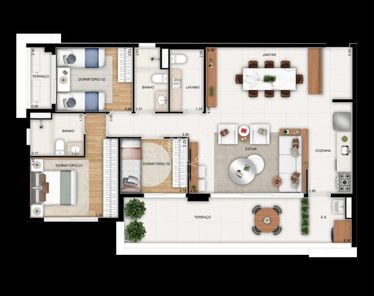 Imagem Apartamento com 2 Quartos à Venda, 74 m² em Parque Imperial - São Paulo
