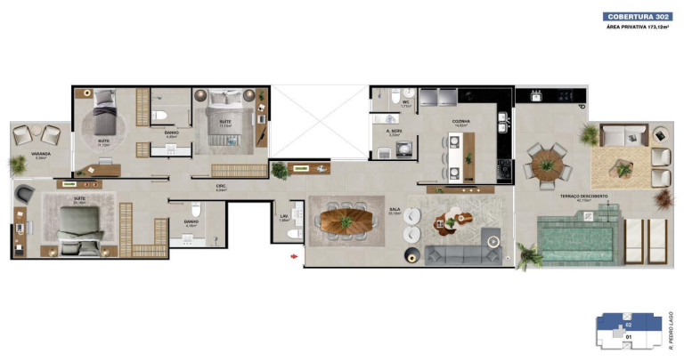 Imagem Apartamento com 3 Quartos à Venda, 173 m² em Barra Da Tijuca - Rio De Janeiro