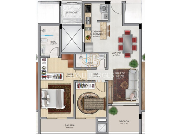 Imagem Apartamento à Venda, 110 m² em Santa Maria - Chapecó Imagem Apartamento à Venda, 110 m² em Santa Maria - Chapecó