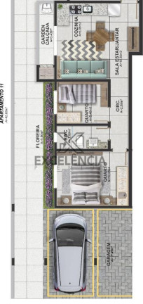Imagem Apartamento com 2 Quartos à Venda, 42 m² em Bom Jesus - São José Dos Pinhais