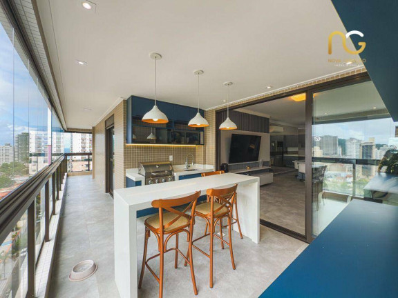 Apartamento com 3 Quartos à Venda, 143 m² em Canto Do Forte - Praia Grande