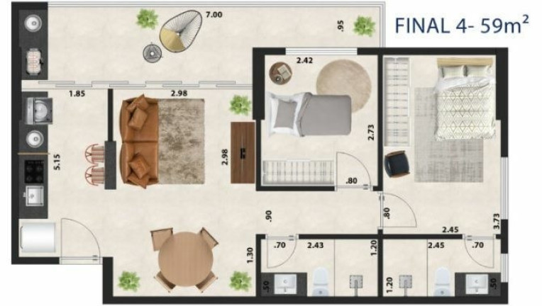 Imagem Apartamento com 2 Quartos à Venda, em Marapé - Santos Imagem Apartamento com 2 Quartos à Venda, em Marapé - Santos