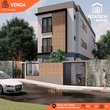 Apartamento com 2 Quartos à Venda, 52 m² em Jardim Bandeirantes - Poços De Caldas