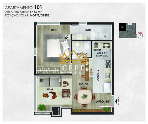 Imagem Imóvel com 1 Quarto à Venda, 69 m² em Planalto - Gramado