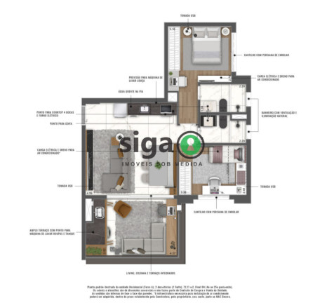 Imagem Apartamento com 2 Quartos à Venda, 73 m² em Santo Amaro - São Paulo Imagem Apartamento com 2 Quartos à Venda, 73 m² em Santo Amaro - São Paulo