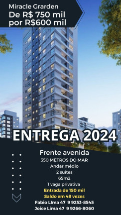 Apartamento com 2 Quartos à Venda, 65 m² em Morretes - Itapema