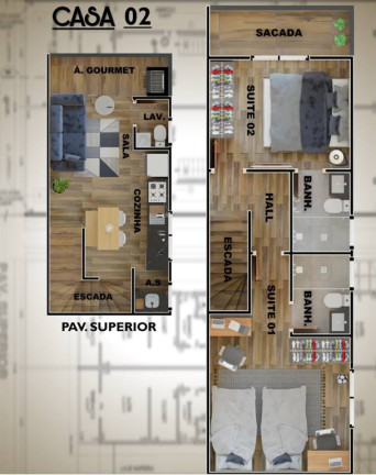 Imagem Casa com 2 Quartos à Venda, 80 m² em Mirim - Praia Grande Imagem Casa com 2 Quartos à Venda, 80 m² em Mirim - Praia Grande