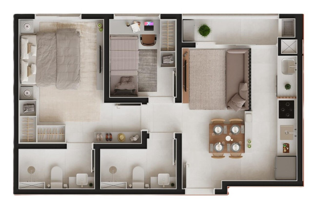 Imagem Apartamento com 2 Quartos à Venda, 42 m² em Hauer - Curitiba