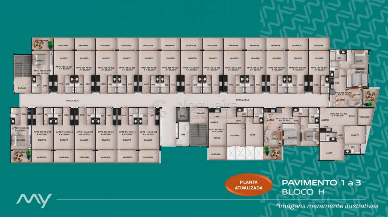 Flat com 1 Quarto à Venda, 26 m² em Praia De Muro Alto - Ipojuca