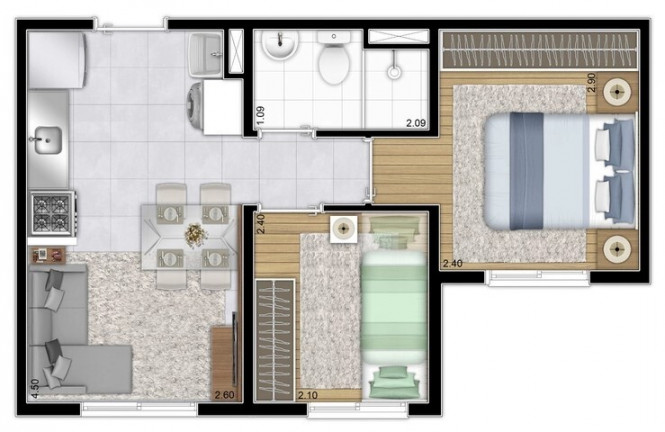 Imagem Imóvel com 2 Quartos à Venda, 32 m² em Itaquera - São Paulo