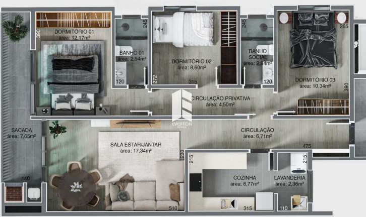 Imagem Apartamento com 3 Quartos à Venda, 99 m² em Nossa Senhora Medianeira - Santa Maria Imagem Apartamento com 3 Quartos à Venda, 99 m² em Nossa Senhora Medianeira - Santa Maria