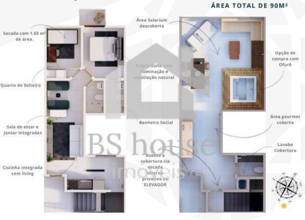 Imagem Apartamento com 2 Quartos à Venda, 46 m² em Campestre - Santo André