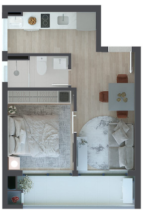 Imagem Apartamento com 1 Quarto à Venda, 33 m² em Portão - Curitiba Imagem Apartamento com 1 Quarto à Venda, 33 m² em Portão - Curitiba