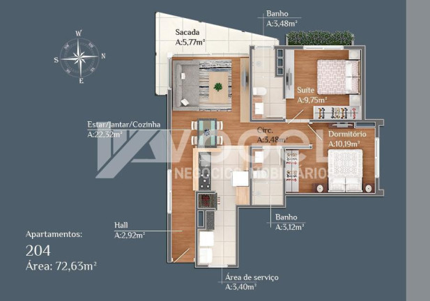 Imagem Apartamento com 2 Quartos à Venda, 72 m² em Centro  - Gramado